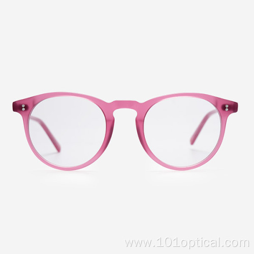 Round D-Frame Acetate Women And Men Optical Frames